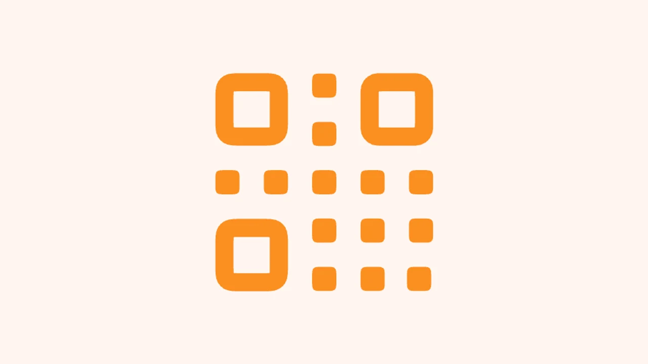 Orange QR code animation