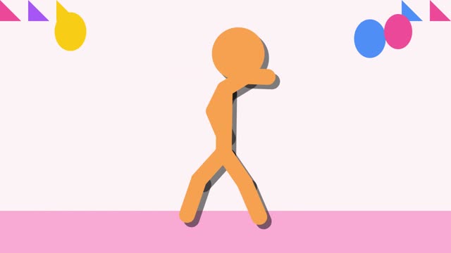 Dancing stick figure
